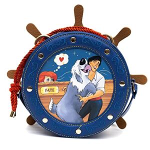Danielle Nicole X Disney Little Mermaid Prince Eric Nautical Wheel Crossbody Bag – Fashion Cosplay Disneybound Cute Crossbody Bags Multicolor