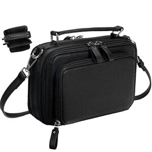 HW COMFORT Crossbody Shoulder Bag for Women/Cellphone Bags Card Holder Purse and Handbags/Top Handle Bag/Front pocket(Black)