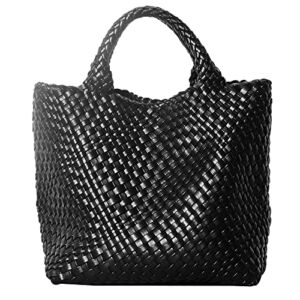 BZXHVSHA Women’s Tote Bag Large Capacity Handbags And Purse For Ladies (Black)