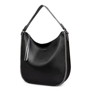 Montana West Hobo Bags for women Soft Vagen Leather Stylish Shoulder Bucket Purses and Handbags,MWC-094BK