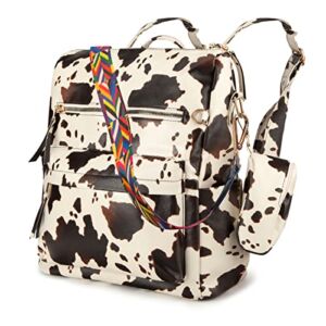 Backpack Purse for Women PU Leather Handbag Fashion Shoulder Purse Cute Lady Travel Bag with Adjustable Straps