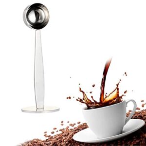 Aesackir 2-in-1Combination of Coffee Spoon and Powder Hammer, Stainless Steel Coffee Scoops, Coffee Tools Measuring Tamping Scoop, Coffee Tamper for Cafe Shop, Home, Kitchen, Office