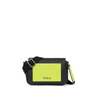 TOUS Empire crossbody bag small black and lime leather