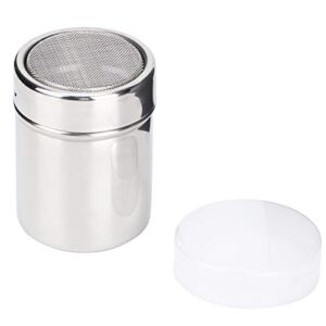 Stainless Steel Powder Sugar Shaker with Lid, Sifter for Cinnamon Sugar Pepper Powder Cocoa Flour, Seasoning Jar for Home Kitchen BBQ