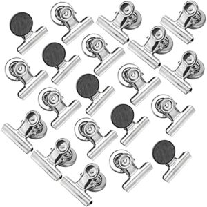 20PCS 1.5 inches Magnetic Clips Magnets for Fridge & Whiteboard, Heavy Duty Refrigerator Magnets with Clips for Classroom, Kitchen, Office, Home