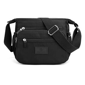 Crossbody Bag for Women Nylon Shoulder Bag Waterproof Lightweight Messenger Purses Multi Pocket Travel Handbag