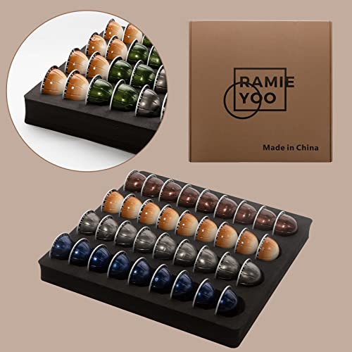 RAMIEYOO Coffee Capsule Storage Drawer Tray,Drawer Insert Organizer Holds 36pods Compatible with Nespresso Vertuo Vertuoline Capsules for Kitchen,Home,Office(Waterproof/Washable) | The Storepaperoomates Retail Market - Fast Affordable Shopping