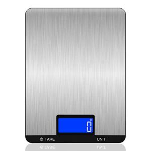 Benechef Food Scale, Digital Kitchen Scale Multifunction with Large Panel, 22 lb 10 kg, Food Scale with 1g, Tare Function (Black)