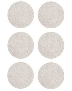 Gisimo 100% Merino Wool Felt Coasters,Round Cup Mats Absorbent Coasters for Drinks,Suitable for Apartment, Office, Kitchen, Living Room, Coffee Bar Decoration(Light Grey)