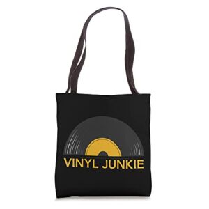 Vinyl Junkie Vinyl Tote Bag