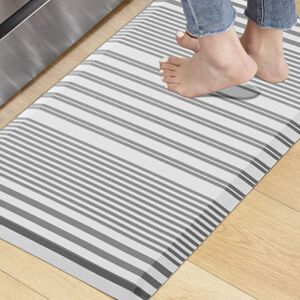 KOKHUB Kitchen Mat,1/2 Inch Thick Cushioned Anti Fatigue Waterproof Kitchen Rugs,Comfort Standing Desk Mat, Kitchen Floor Mat Non-Skid & Washable for Home, Office, Sink,17.3″x28″- GreyStirpe