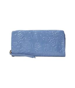 HOBO Eliza Wallet For Women – Grain Leather Construction With Print-Lined Interior, Compact and Handy Wallet Periwinkle One Size One Size