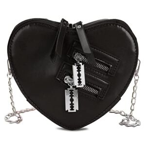 Fozehlad Women Cute Heart Shaped Shoulder Bag PU Leather Crossbody Purse Small Coin Purse for Girls
