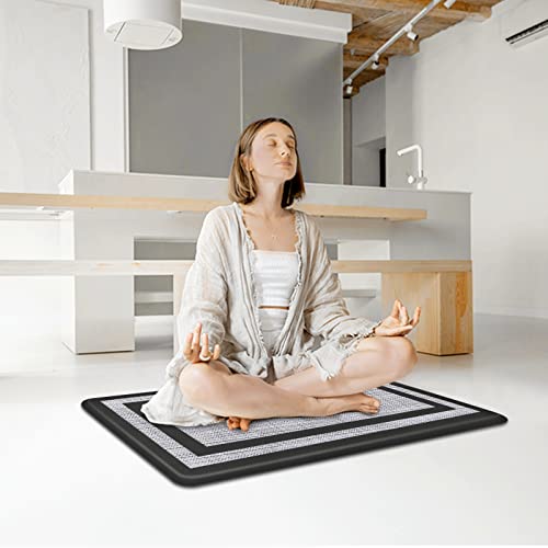 Mattitude Kitchen Mat and Rugs Cushioned Kitchen mats ,17.3″x 28″,Non-Skid Waterproof Kitchen Rugs and Mats Ergonomic Comfort Standing Mat for Kitchen, Floor Home, Office, Laundry , Black | The Storepaperoomates Retail Market - Fast Affordable Shopping