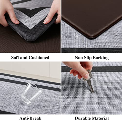 Mattitude Kitchen Mat and Rugs Cushioned Kitchen mats ,17.3″x 28″,Non-Skid Waterproof Kitchen Rugs and Mats Ergonomic Comfort Standing Mat for Kitchen, Floor Home, Office, Laundry , Black | The Storepaperoomates Retail Market - Fast Affordable Shopping
