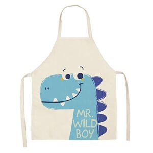 Pamayaneen Cartoon Aprons Animal Colorful Adjustable Kitchen Chef Bib Apron for BBQ Drawing Home Cleaning