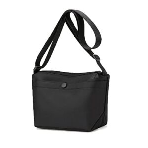 Lily queen Lightweight Crossbody Bag for Women Small Nylon Shoulder Bags Casual Black