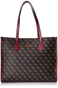 GUESS Silvana Tote Brown Logo/Merlot One Size