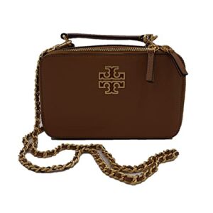 Tory Burch 84710 Bark With Gold Hardware Women’s Britten Pebble Leather Top Handle Crossbody