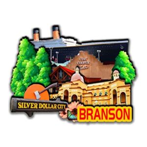 Branson Missouri Refrigerator Magnets 3D Wood Products Friction Resistant Travel Souvenirs Home and Kitchen Decor-2