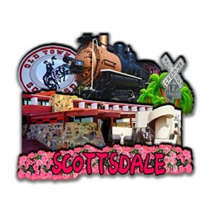 Scottsdale Arizona Refrigerator Magnets 3D Wood Products Friction Resistant Travel Souvenirs Home and Kitchen Decor