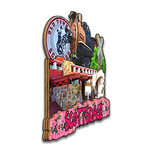 Scottsdale Arizona Refrigerator Magnets 3D Wood Products Friction Resistant Travel Souvenirs Home and Kitchen Decor | The Storepaperoomates Retail Market - Fast Affordable Shopping