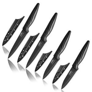 Paring knife, JJOO 8 PCS Paring Knives With Sheath, 4 & 4.5 inch Fruit and Pairing Knife, German Steel Kitchen Knife, Paring Knife Set for Home and Restaurant