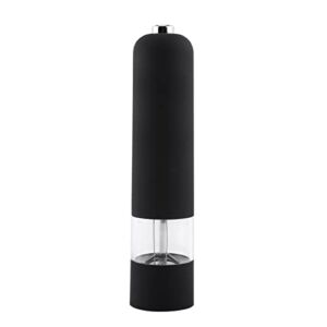 Pepper Mill, Electric Black Spice Grinder Stainless Steel Salt Muller Pepper Shakers Battery Powered Home Kitchen Tool with Built in Light for Restaurant Hotels and Home