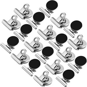MIKEDE Fridge Magnets Magnetic Clips for Whiteboard, 20 Pack Magnetic Clips Heavy Duty Metal Hanging Clips for Refrigerator, Strong Fridge Magnet Clips for Classroom Whiteboard, Photo Displays
