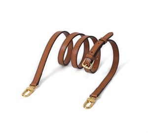 GOXTECH Genuine Leather Purse Strap Adjustable Replacement Crossbody Shoulder Bag Handbag（Dark Brown）