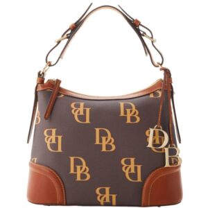 Dooney & Bourke Monogram Hobo Shoulder Handbag (BROWN TMORO)
