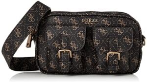 GUESS womens No Limit Crossbody Sling, Brown Logo, one size US