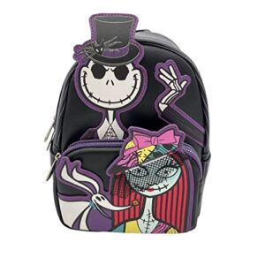 Loungefly Disney Nightmare Before Christmas Dapper Jack and Sally Cosplay Womens Double Strap Shoulder Bag Purse