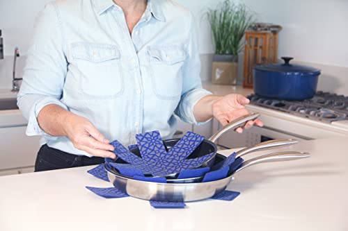 Pot and Pan Protectors for Stacking, Mosaic Design- Set of 12 in 3 Different Sizes, Cookware Protector/Dividers, Pan Separator Anti-Slip to Prevent Scratching or Marring When Stacking | The Storepaperoomates Retail Market - Fast Affordable Shopping