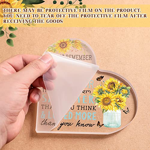 Inspirational Gift for Women Acrylic Encouragement Gift Cheer up Gifts Inspirational Office Desk Decor Inspirational Quotes Keepsake Sunflower Decoration for Home Office Room Table (Heart) | The Storepaperoomates Retail Market - Fast Affordable Shopping