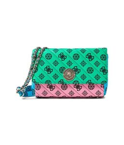 GUESS Always Convertible Crossbody Flap Green Logo Multi One Size