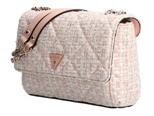 GUESS womens Cessily Convertible Crossbody Flap, Peach, one size US
