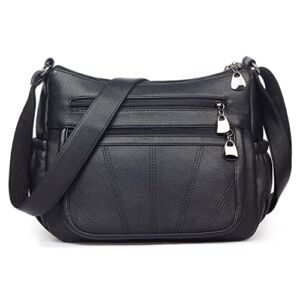Crossbody Purse for Women Ladies Soft PU Leather Shoulder Bag Medium Roomy Handbag Fashion Tote Top Handle Satchel