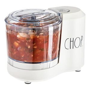 Mini Food Chopper with Stainless Steel Blades, Chop, Dice, and Mince Vegetables, Nuts, Spices, and Herbs, Multipurpose Food Grinder Labeled “CHOP” in Cream by Rae Dunn