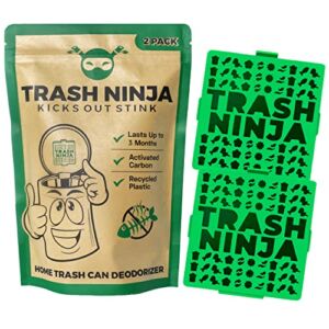 Trash Can Deodorizer and Odor Eliminator (2 Pack) for Indoor Trash Cans Up to 10 Gallons, Made with Natural Activated Carbon – Lasts Up to 3 Months – Garbage Can Deodorizer to Control Odor for Indoor Trash Cans