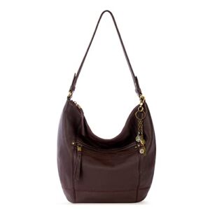 The Sak Womens Leather, & Silhouette, Sequoia Hobo Bag in Leather Soft Slouchy Silhouette Timeless Elevated Design, Mahogany, One Size US