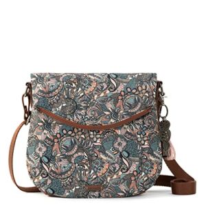 Sakroots Foldover Bag in Eco-Twill, Multifunctional Purse with Adjustable Strap & Zipper Pockets, Sustainable & Durable Design, Sienna Spirit Desert