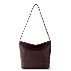 The Sak Womens De Young Hobo Bag In Leather, Mahogany, One Size US