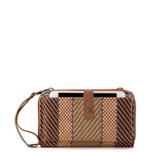 Sakroots Large Smartphone Crossbody Bag in Woven Fabric from Recycled Materials, Convertible Purse with Detachable Wristlet Strap, Sienna Spirit Desert