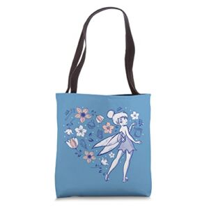 Disney Tinker Bell Storybook Heart Blue Tote Bag