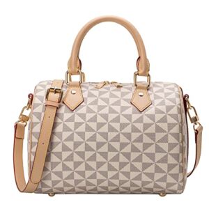 Top Handle Bags for Women Fahsionable Designer Crossbody Purse Large Cute Satchel Handbag Lacel Urwebin (White)