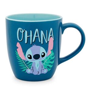 Disney Lilo & Stitch”Ohana” Hawaiian Palm Ceramic Mug | Tropical Large Coffee Cup For Espresso, Caffeine, Beverages, Home & Kitchen Essentials | Cute Gifts and Collectibles | Holds 18 Ounces