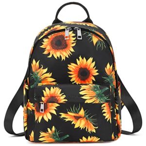 Girls Mini Backpack, Small Backpacks Purse for Women Teens Kids School Travel (Sunflower)