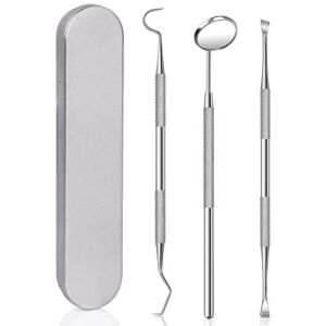 Dental Tools, Sopito 3PCS Teeth Cleaning Tools Stainless Steel Dental Scraper, Scaler Pick Plaque Remover Set