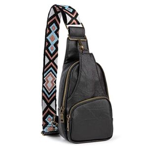 Small Crossbody Sling Bag for Women – Black Chest Bag for Women Fashionable